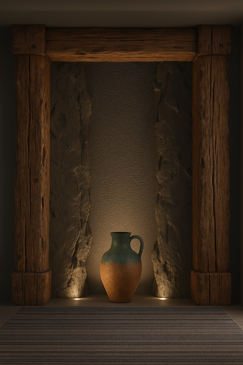 Grinzi decorative din poliuretan aspect lemn