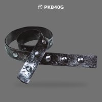 Bandă Decorativă pentru Grindă din Cauciuc, Argintiu Antichizat 104x4 cm